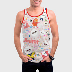 Майка-безрукавка мужская Skzoo Jinniret pattern cartoon avatar, цвет: 3D-красный — фото 2