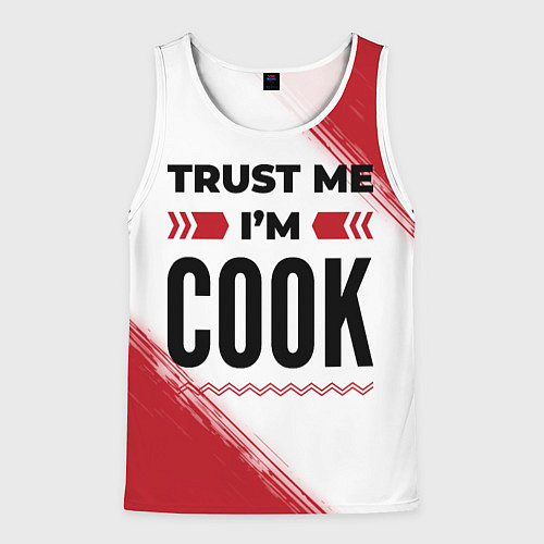 Мужская майка без рукавов Trust me Im cook white / 3D-Белый – фото 1