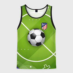 Майка-безрукавка мужская Atletico madrid Мяч, цвет: 3D-черный