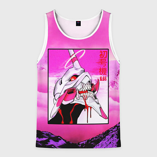 Мужская майка без рукавов Neon Genesis Evangelion: Eva 01 / 3D-Белый – фото 1