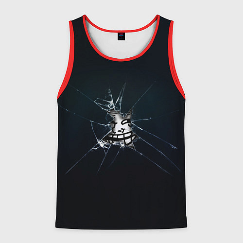 Мужская майка без рукавов Trollface мем / 3D-Красный – фото 1