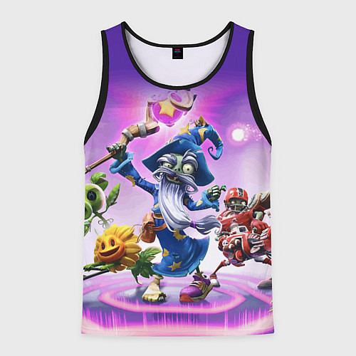 Мужская майка без рукавов Plants vs Zombies - characters / 3D-Черный – фото 1