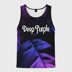 Мужская майка без рукавов Deep Purple neon monstera