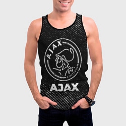 Майка-безрукавка мужская Ajax с потертостями на темном фоне, цвет: 3D-черный — фото 2