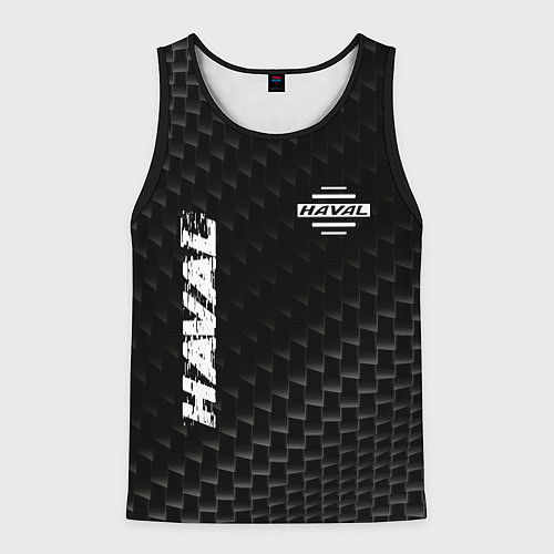 Мужская майка без рукавов Haval карбоновый фон / 3D-Черный – фото 1