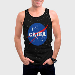 Майка-безрукавка мужская Саша Наса космос, цвет: 3D-черный — фото 2