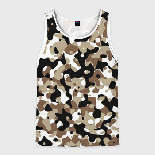 Мужская майка без рукавов Камуфляж Open Terrain / 3D-Белый – фото 1