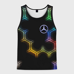 Мужская майка без рукавов Mercedes - neon pattern