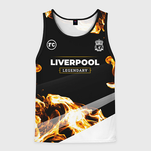 Мужская майка без рукавов Liverpool legendary sport fire / 3D-Черный – фото 1