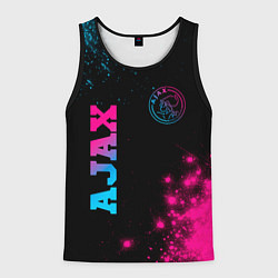 Мужская майка без рукавов Ajax - neon gradient: надпись, символ