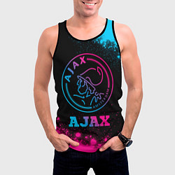 Майка-безрукавка мужская Ajax - neon gradient, цвет: 3D-черный — фото 2