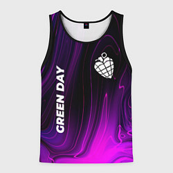 Майка-безрукавка мужская Green Day violet plasma, цвет: 3D-черный