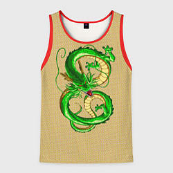 Майка-безрукавка мужская Зелёный дракон в форме цифры 8, цвет: 3D-красный