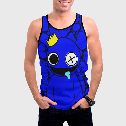 Мужская майка без рукавов Радужные друзья персонаж Синий / 3D-Черный – фото 3