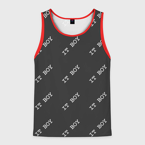 Мужская майка без рукавов Программисты - IT BOY / 3D-Красный – фото 1