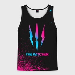 Мужская майка без рукавов The Witcher - neon gradient