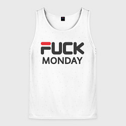 Мужская майка без рукавов Fuck monday: fila, antibrand