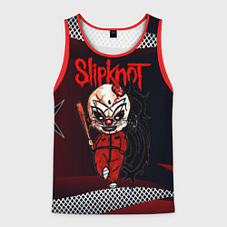 Майка-безрукавка мужская Slipknot бита, цвет: 3D-красный