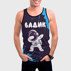 Майка-безрукавка мужская Вадик космонавт даб, цвет: 3D-черный — фото 2