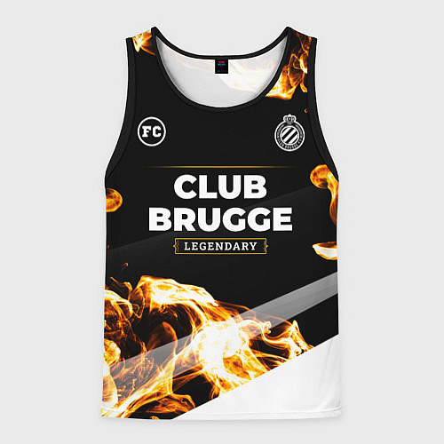 Мужская майка без рукавов Club Brugge legendary sport fire / 3D-Черный – фото 1