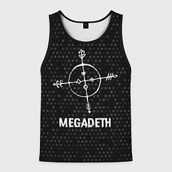 Майка-безрукавка мужская Megadeth glitch на темном фоне, цвет: 3D-черный