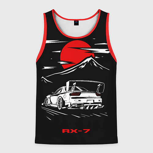 Мужская майка без рукавов Мазда RX - 7 JDM Style / 3D-Красный – фото 1