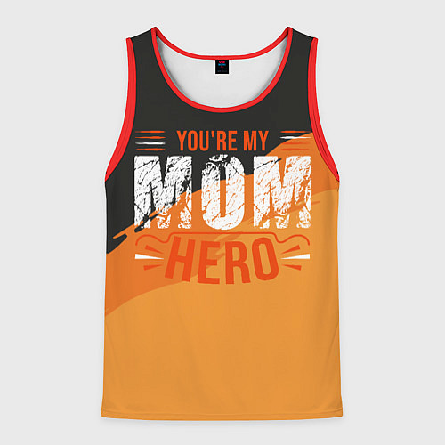 Мужская майка без рукавов Mom hero / 3D-Красный – фото 1