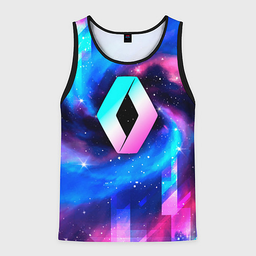 Мужская майка без рукавов Renault неоновый космос / 3D-Черный – фото 1