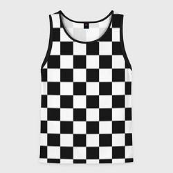 Майка-безрукавка мужская Шахматные клетки - текстура, цвет: 3D-черный