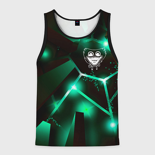 Мужская майка без рукавов Poppy Playtime разлом плит / 3D-Черный – фото 1