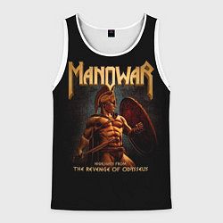 Майка-безрукавка мужская Manowar rock, цвет: 3D-белый