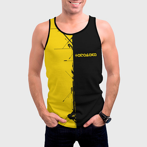 Мужская майка без рукавов Arasaka corporation / 3D-Черный – фото 3