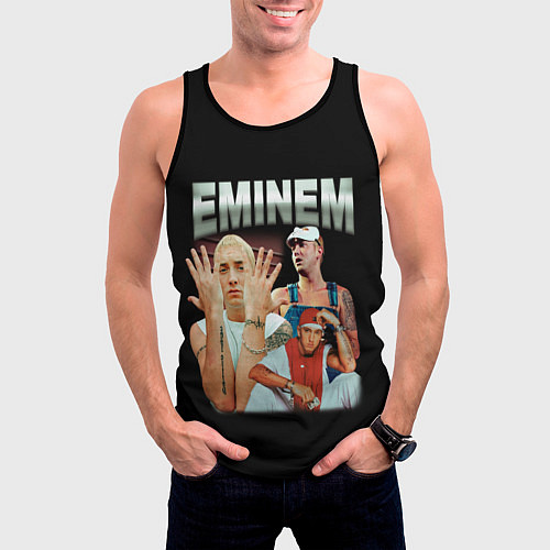 Мужская майка без рукавов Eminem Slim Shady / 3D-Черный – фото 3