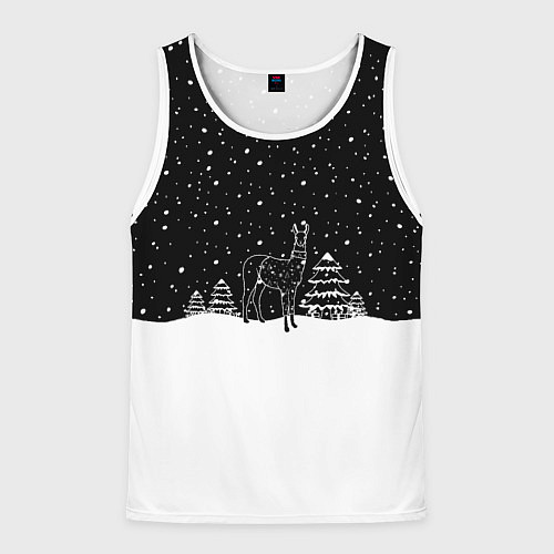 Мужская майка без рукавов Ночь перед рождеством / 3D-Белый – фото 1