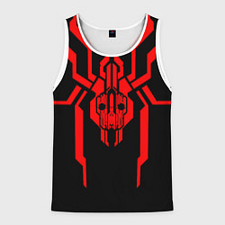 Мужская майка без рукавов Кибер паук с черепом