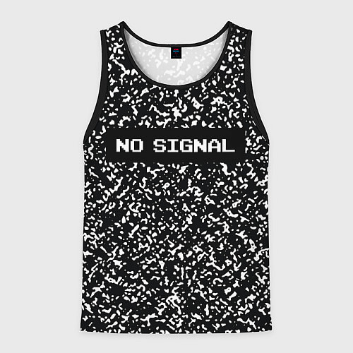 Мужская майка без рукавов Глитч - нет сигнала / 3D-Черный – фото 1