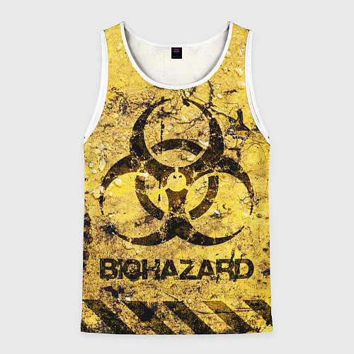 Мужская майка без рукавов Danger biohazard / 3D-Белый – фото 1