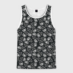 Майка-безрукавка мужская Черепа со звёздами, цвет: 3D-белый