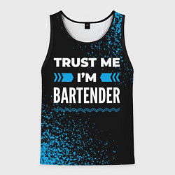 Майка-безрукавка мужская Trust me Im bartender dark, цвет: 3D-черный