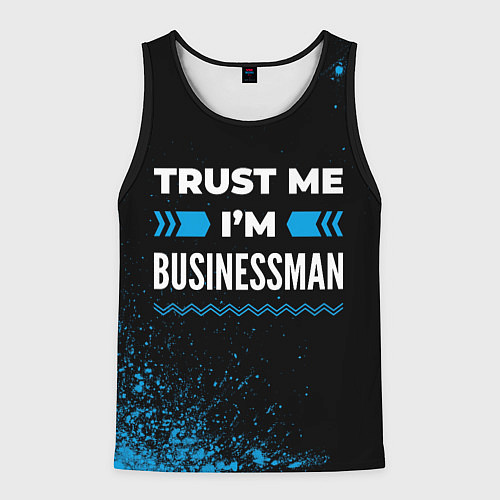 Мужская майка без рукавов Trust me Im businessman dark / 3D-Черный – фото 1