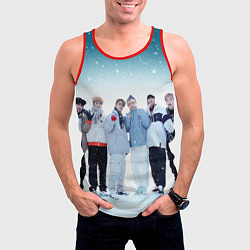 Майка-безрукавка мужская Stray Kids winter, цвет: 3D-красный — фото 2