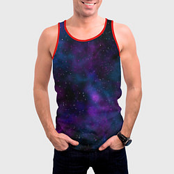 Майка-безрукавка мужская Космос с галактиками, цвет: 3D-красный — фото 2