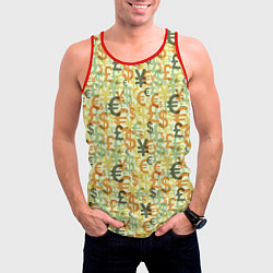 Майка-безрукавка мужская Денежные знаки, цвет: 3D-красный — фото 2