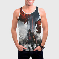 Майка-безрукавка мужская Клайв и Феникс Final fantasy 16, цвет: 3D-белый — фото 2