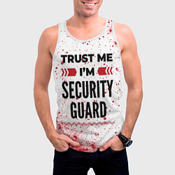 Майка-безрукавка мужская Trust me Im security guard white, цвет: 3D-белый — фото 2