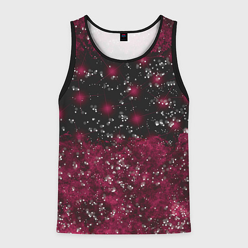 Мужская майка без рукавов Звёзды и лучи / 3D-Черный – фото 1