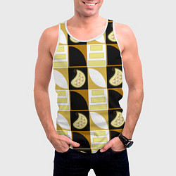 Майка-безрукавка мужская Орнамент фигуры, цвет: 3D-белый — фото 2