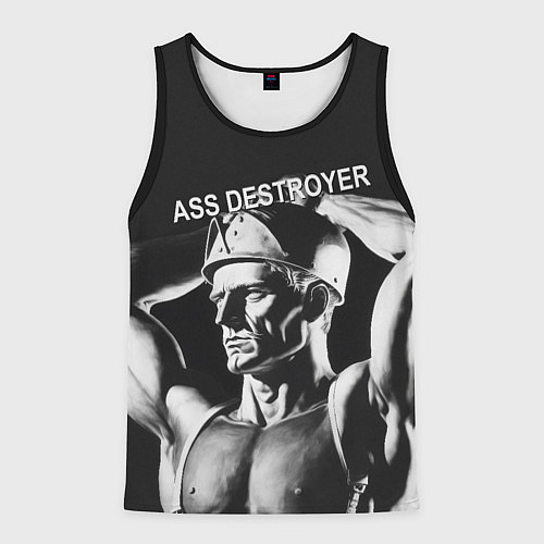 Мужская майка без рукавов Уничтожитель / 3D-Черный – фото 1