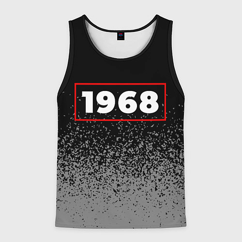 Мужская майка без рукавов 1968 - в красной рамке на темном / 3D-Черный – фото 1