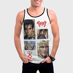 Майка-безрукавка мужская Оуэн Уилсон и Бен Стиллер в аниме Берсерк, цвет: 3D-черный — фото 2